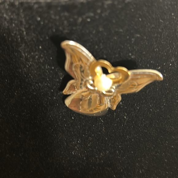 Vintage 94 Jane Pin/brooch Angel of Love Pearl Silver and Gold Signed - Picture 10 of 13